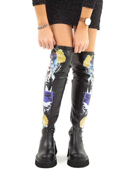 Tamer Tanca Kadın Hakiki Deri Siyah Casual Çizme - Görsel 3