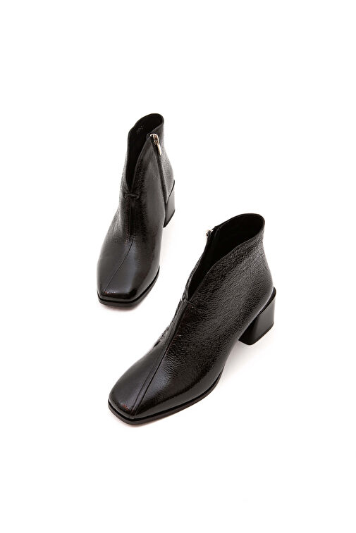 Tamer Tanca Kadın Hakiki Deri Siyah Casual Bot - Görsel 7