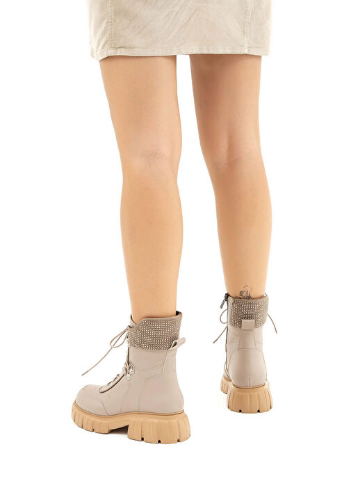 Tamer Tanca Kadın Hakiki Deri Vizon Casual Bot - Görsel 5