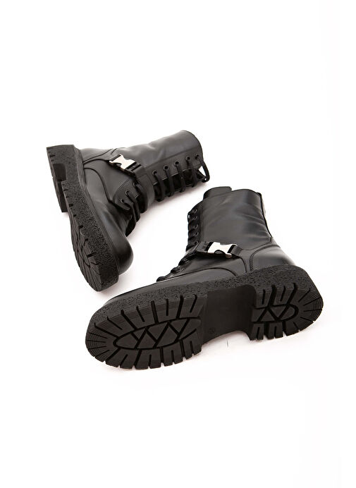 Tamer Tanca Kadın Hakiki Deri Siyah POSTAL Bot - Görsel 8