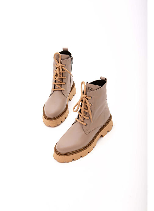 Tamer Tanca Kadın Hakiki Deri Vizon POSTAL Bot - Görsel 6