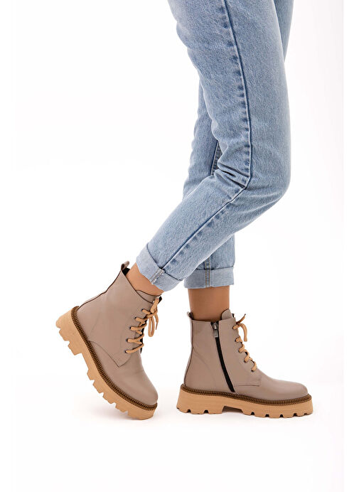 Tamer Tanca Kadın Hakiki Deri Vizon POSTAL Bot - Görsel 2