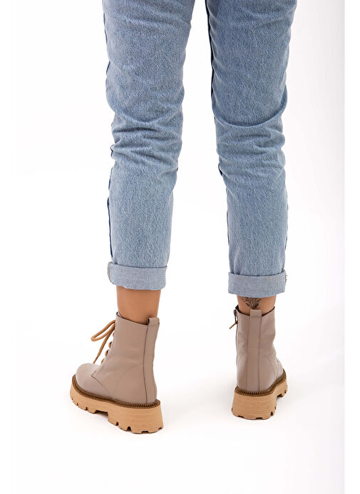 Tamer Tanca Kadın Hakiki Deri Vizon POSTAL Bot - Görsel 4