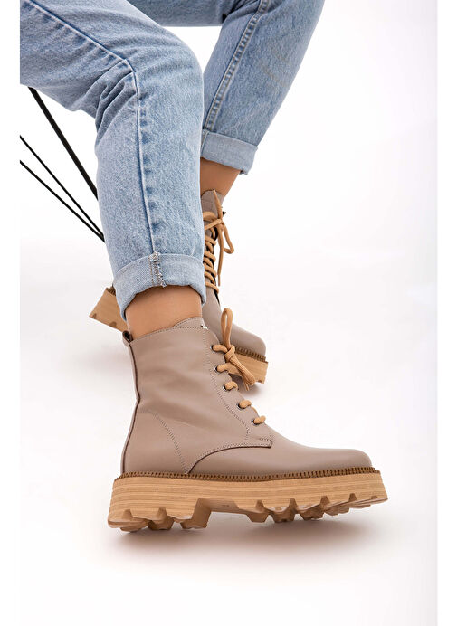 Tamer Tanca Kadın Hakiki Deri Vizon POSTAL Bot - Görsel 3