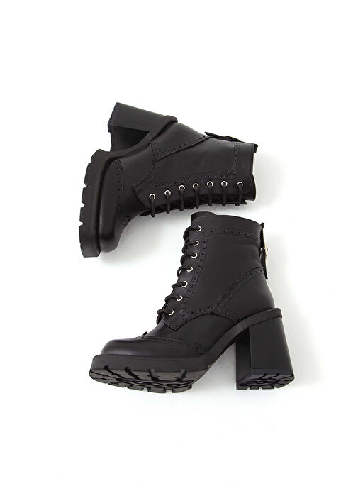 Tamer Tanca Tamer Tanca Kadın Hakiki Deri Siyah Casual Bot | Boyner Siyah - 4. görsel