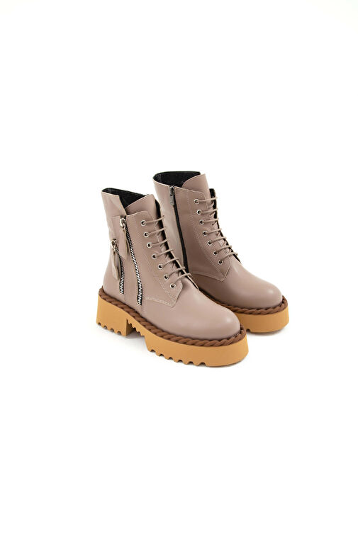 Tamer Tanca Kadın Hakiki Deri Vizon POSTAL Bot - Görsel 8