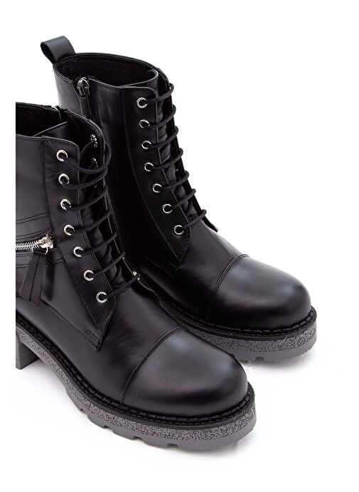 Tamer Tanca Kadın Hakiki Deri Siyah POSTAL Bot - Görsel 5