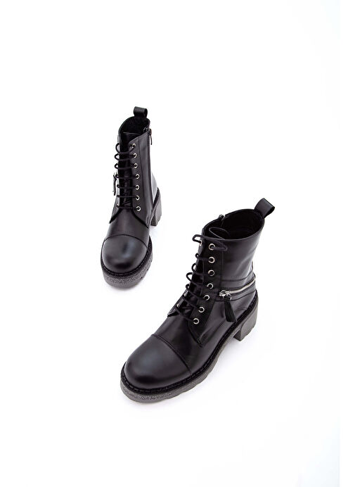 Tamer Tanca Kadın Hakiki Deri Siyah POSTAL Bot - Görsel 6