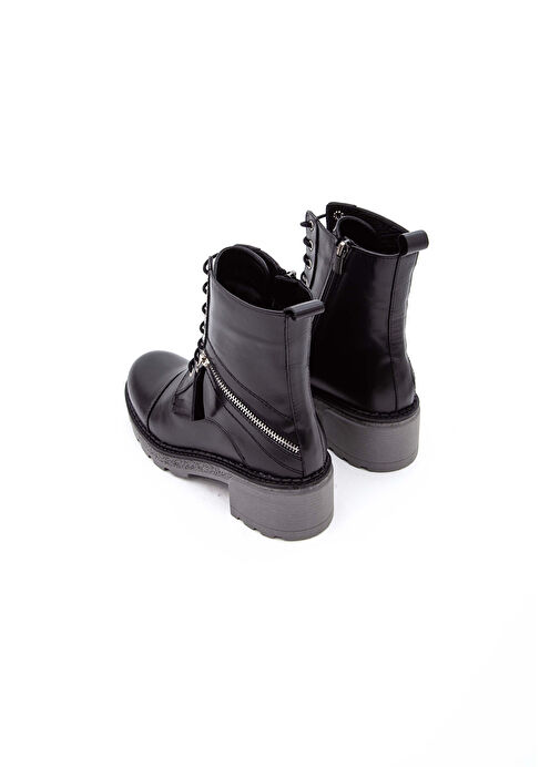 Tamer Tanca Kadın Hakiki Deri Siyah POSTAL Bot - Görsel 7