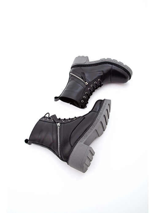 Tamer Tanca Kadın Hakiki Deri Siyah POSTAL Bot - Görsel 8