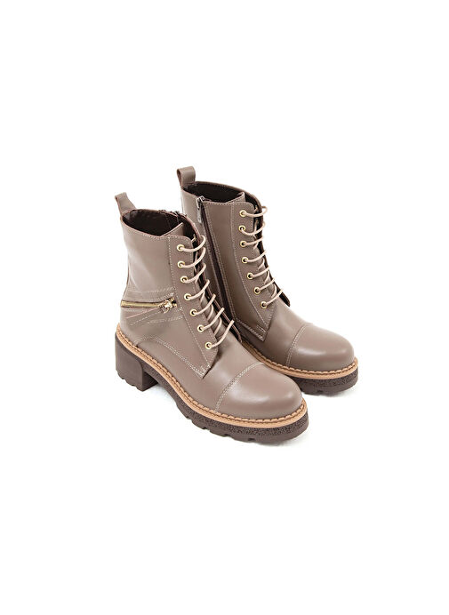 Tamer Tanca Kadın Hakiki Deri VIZON DR POSTAL Bot - Görsel 6