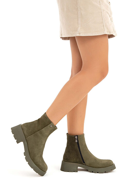 Tamer Tanca Tamer Tanca Kadın Hakiki Deri Yeşil Casual Bot | Boyner Yeşil - 2. görsel