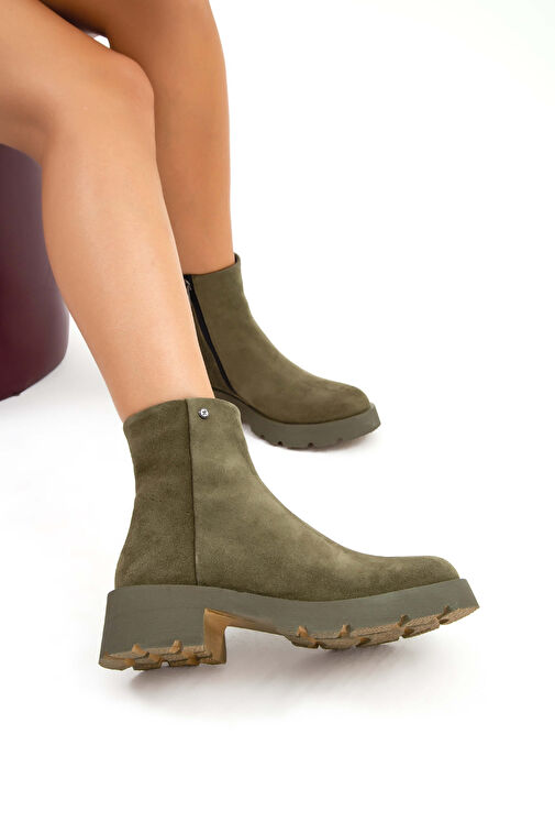 Tamer Tanca Tamer Tanca Kadın Hakiki Deri Yeşil Casual Bot | Boyner Yeşil - 5. görsel