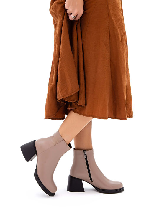 Tamer Tanca Kadın Hakiki Deri Vizon Casual Bot - Görsel 2