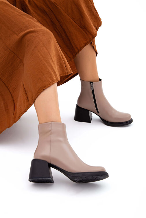 Tamer Tanca Kadın Hakiki Deri Vizon Casual Bot - Görsel 6