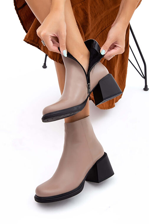 Tamer Tanca Kadın Hakiki Deri Vizon Casual Bot - Görsel 7