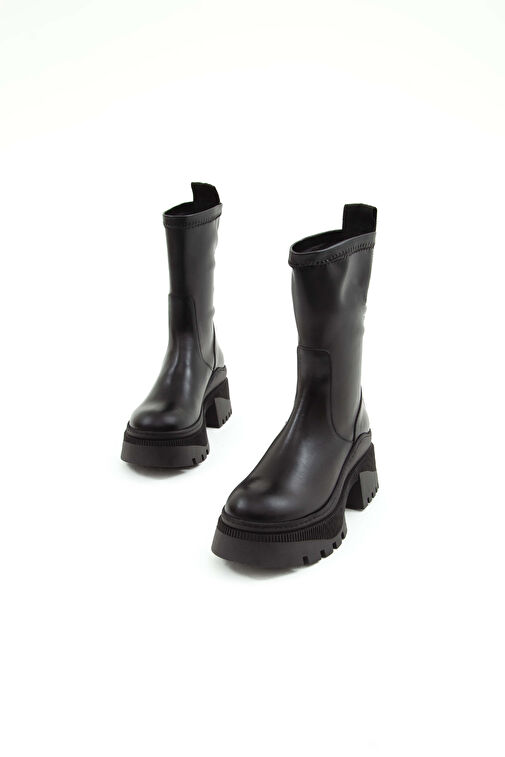 Tamer Tanca Kadın Hakiki Deri Siyah Analin Casual Bot - Görsel 7