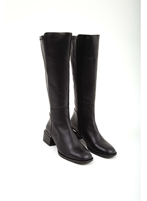 Tamer Tanca Kadın Hakiki Deri Siyah Casual Çizme - Görsel 2