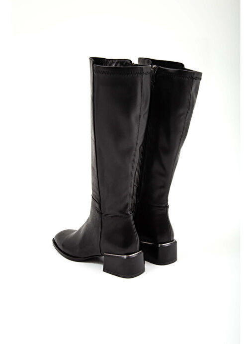 Tamer Tanca Kadın Hakiki Deri Siyah Casual Çizme - Görsel 4