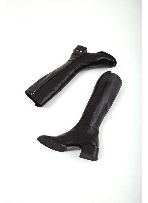 Tamer Tanca Kadın Hakiki Deri Siyah Casual Çizme - Görsel 5