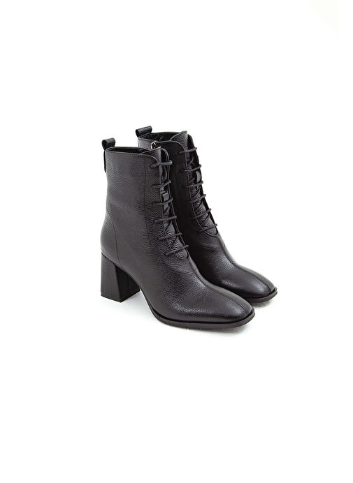 Tamer Tanca Kadın Hakiki Deri Siyah Bot - Görsel 6