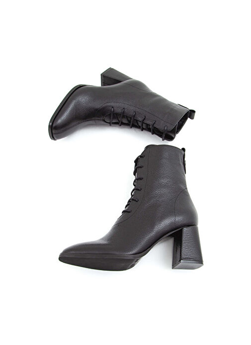 Tamer Tanca Kadın Hakiki Deri Siyah Bot - Görsel 8