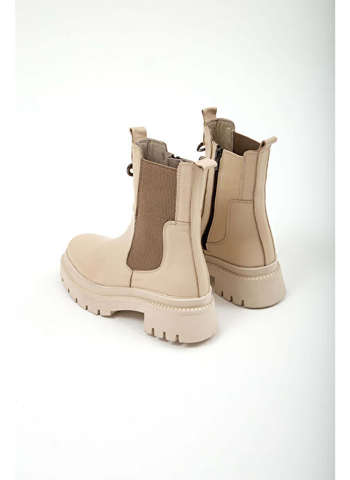 Tamer Tanca Kadın Hakiki Deri Bej Günlük Bot - Görsel 8