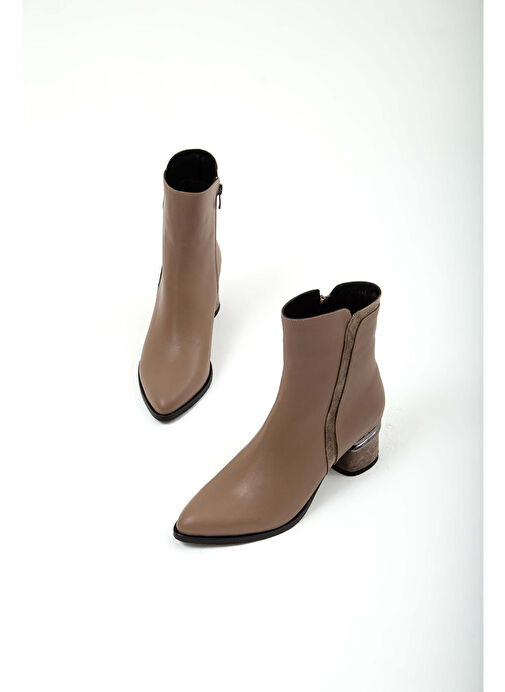 Tamer Tanca Kadın Hakiki Deri Vizon Klasik Bot - Görsel 7