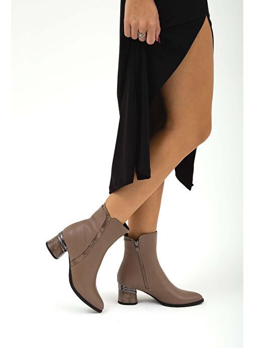 Tamer Tanca Kadın Hakiki Deri Vizon Klasik Bot - Görsel 2