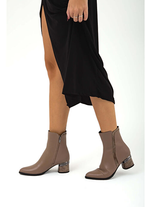 Tamer Tanca Kadın Hakiki Deri Vizon Klasik Bot - Görsel 3