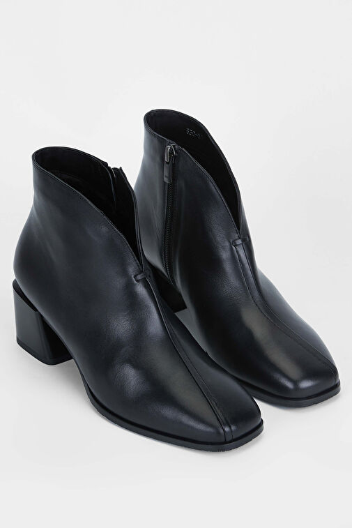 Tamer Tanca Kadın Hakiki Deri Siyah Deri Casual Bot - Görsel 3