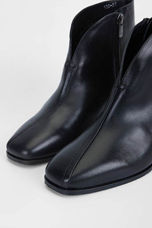 Tamer Tanca Kadın Hakiki Deri Siyah Deri Casual Bot - Görsel 4