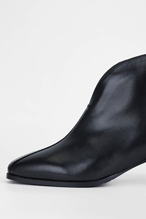 Tamer Tanca Kadın Hakiki Deri Siyah Deri Casual Bot - Görsel 5