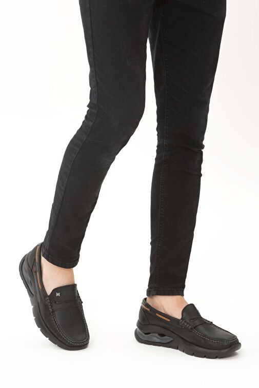 CALLAGHAN Erkek Hakiki Deri Siyah Casual Ayakkabı - Görsel 3