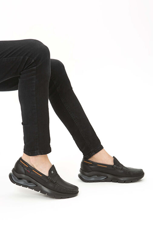 CALLAGHAN Erkek Hakiki Deri Siyah Casual Ayakkabı - Görsel 4