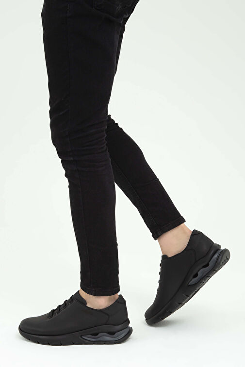 CALLAGHAN Erkek Hakiki Deri Siyah Sneakers & Spor Ayakkabı - Görsel 2