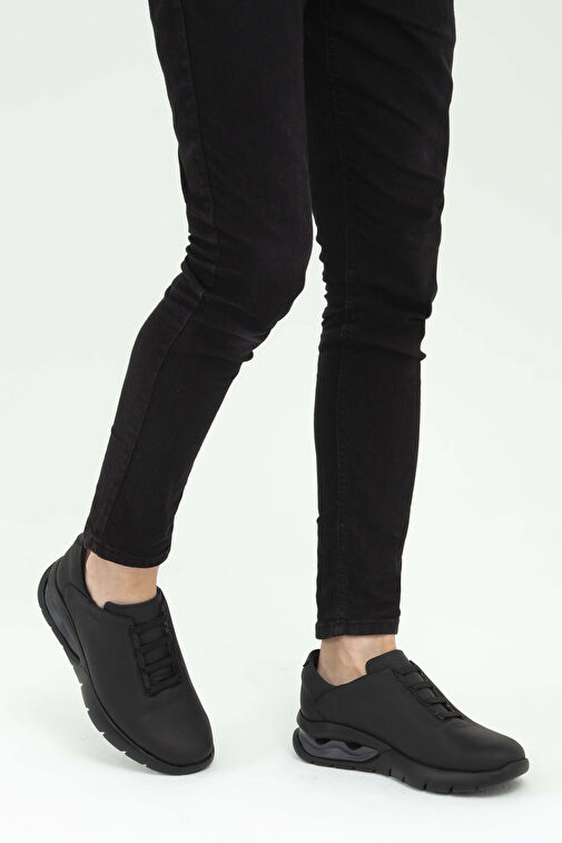 CALLAGHAN Erkek Hakiki Deri Siyah Sneakers & Spor Ayakkabı - Görsel 3