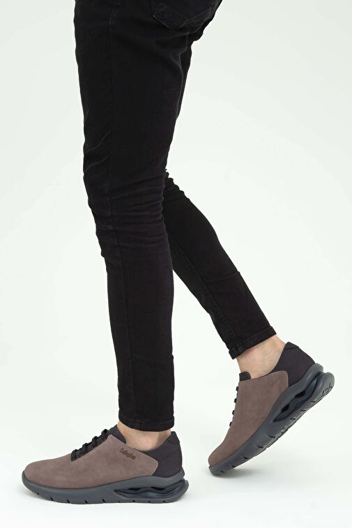 CALLAGHAN Erkek Hakiki Deri Bej Sneakers & Spor Ayakkabı - Görsel 2