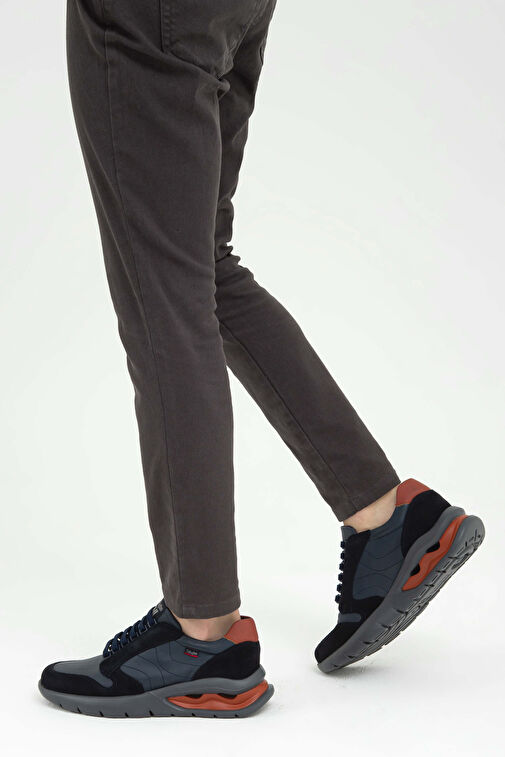 CALLAGHAN Erkek Hakiki Deri Mavi Sneakers & Spor Ayakkabı - Görsel 2