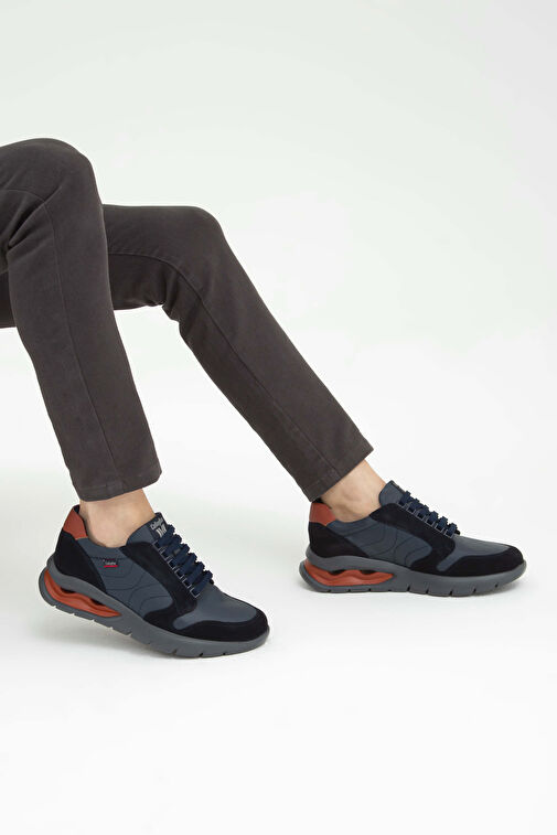 CALLAGHAN Erkek Hakiki Deri Mavi Sneakers & Spor Ayakkabı - Görsel 4