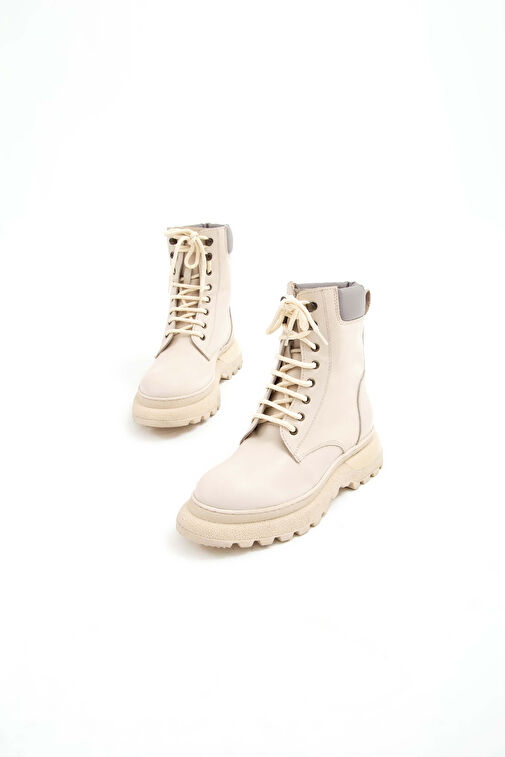 Tamer Tanca Kadın Hakiki Deri Bej Günlük Bot - Görsel 7