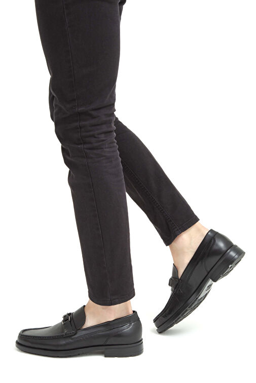 Tamer Tanca Erkek Hakiki Deri Siyah Klasik Ayakkabı - Görsel 2