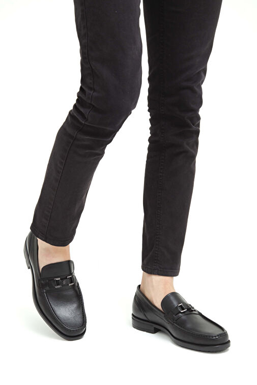 Tamer Tanca Erkek Hakiki Deri Siyah Klasik Ayakkabı - Görsel 3