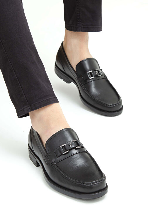 Tamer Tanca Erkek Hakiki Deri Siyah Klasik Ayakkabı - Görsel 5