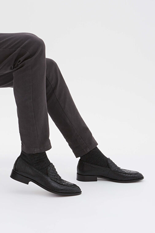 Tamer Tanca Siyah Erkek Deri Loafer 537 7246 ERK AYK Y22 - Görsel 4