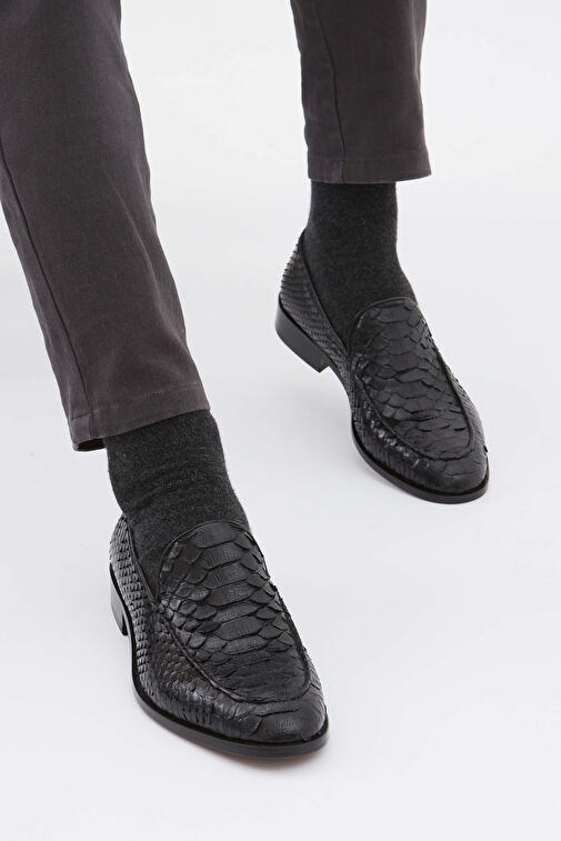 Tamer Tanca Siyah Erkek Deri Loafer 537 7246 ERK AYK Y22 - Görsel 5