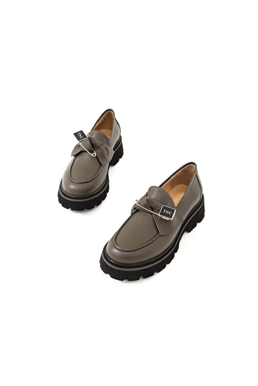 Tamer Tanca Siyah Kadın Deri Loafer 33 1004 BN AYK SK22/23 - Görsel 3