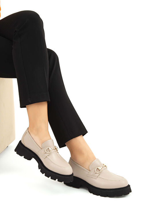 Tamer Tanca Vizon Kadın Deri Loafer 33 1000-1 BN AYK SK22/23 - Görsel 4