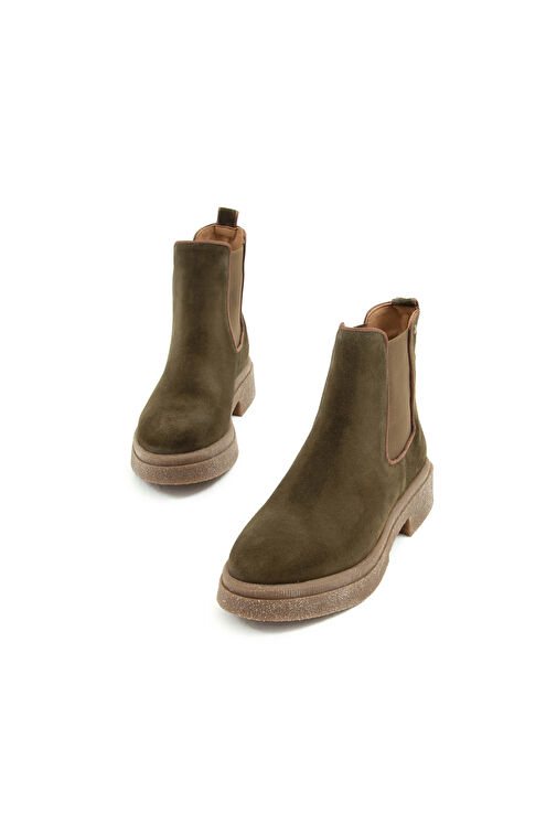 Tamer Tanca Kadın Hakiki Deri Yeşil Casual Bot - Görsel 7