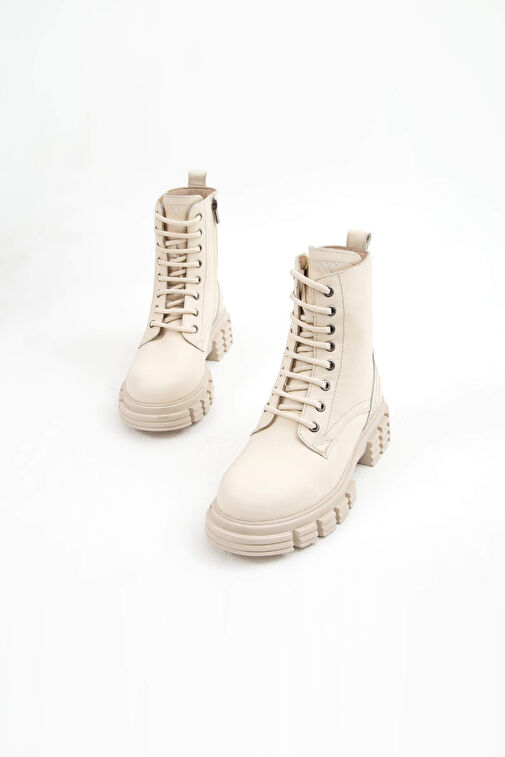 Tamer Tanca Kadın Hakiki Deri Bej POSTAL Bot - Görsel 8